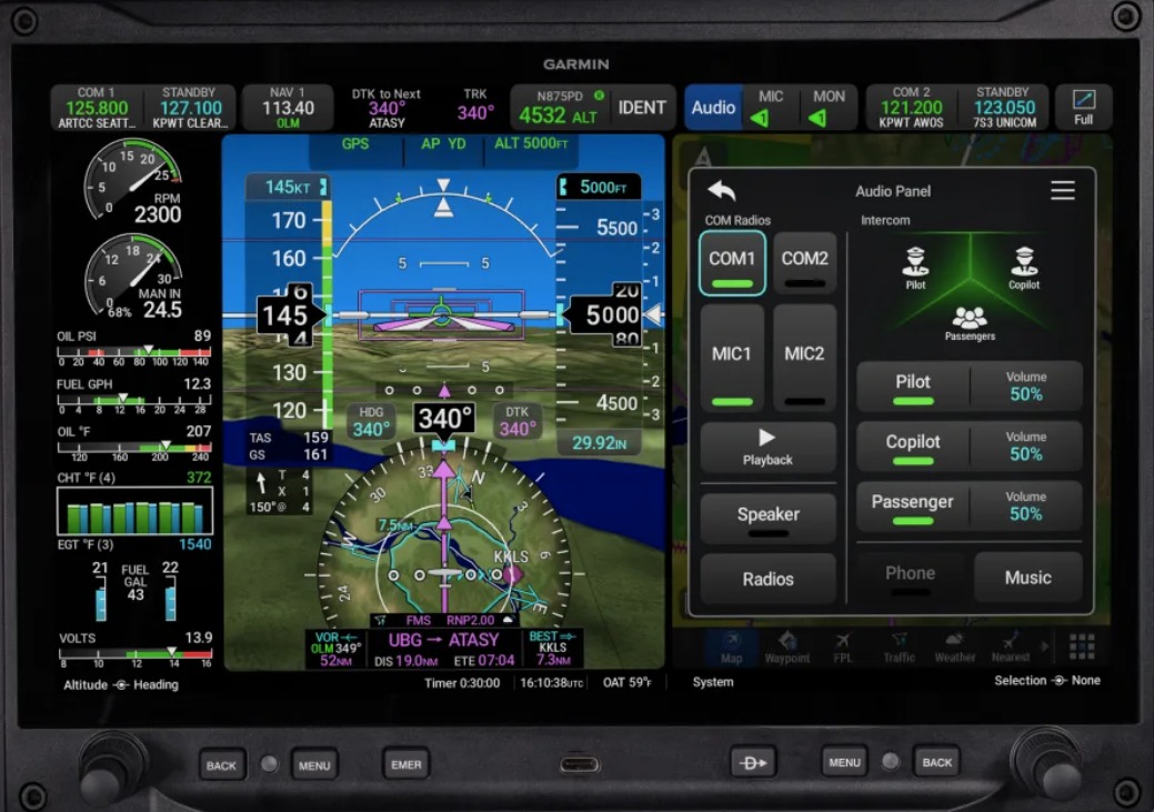 Garmin AXIS GDU 116B 11.6-inch flight display shown from the front